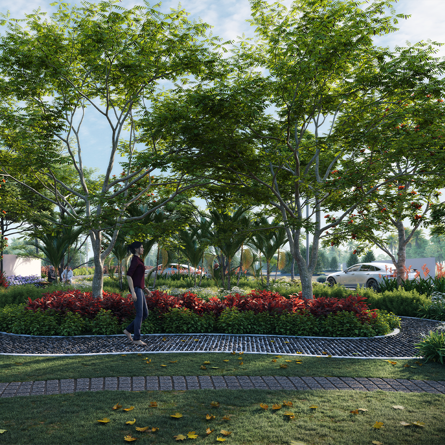 Garden layout and pathway design in HSR Layout Bangalore